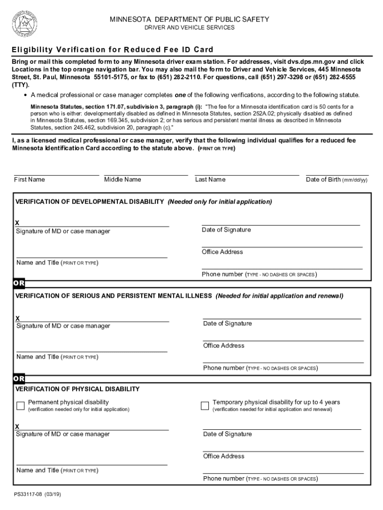  Print Form MINNESOTA DEPARTMENT of PUBLIC SAFETY D 2019-2024