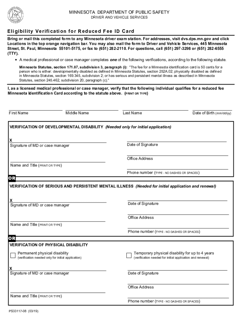 Print Form MINNESOTA DEPARTMENT of PUBLIC SAFETY D 2019-2025