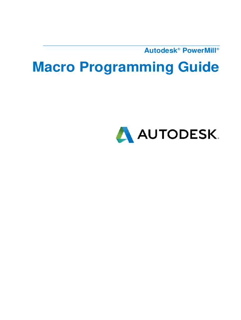  Autodesk PowerMillMacro Programming GuideContents 2021-2024