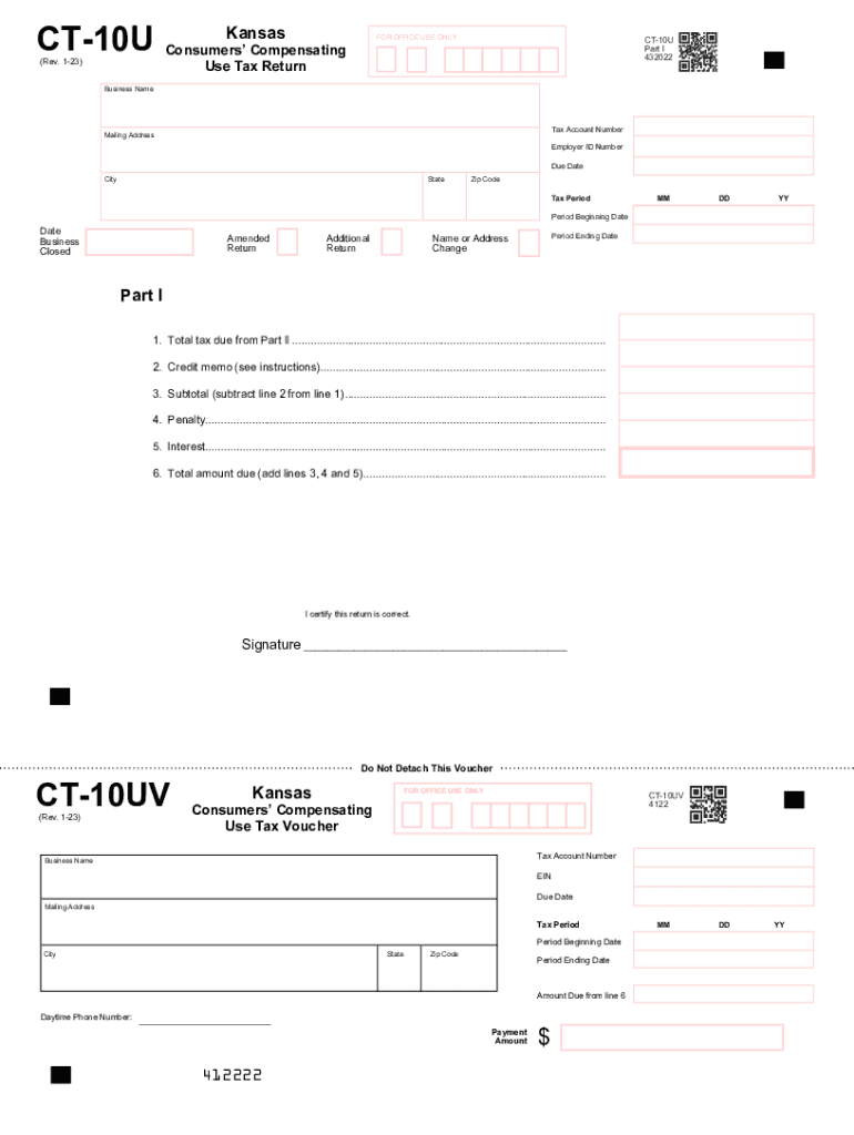  CT 10U Consumers Compensating Use Tax Returns and Instructions Rev 1 23 2021