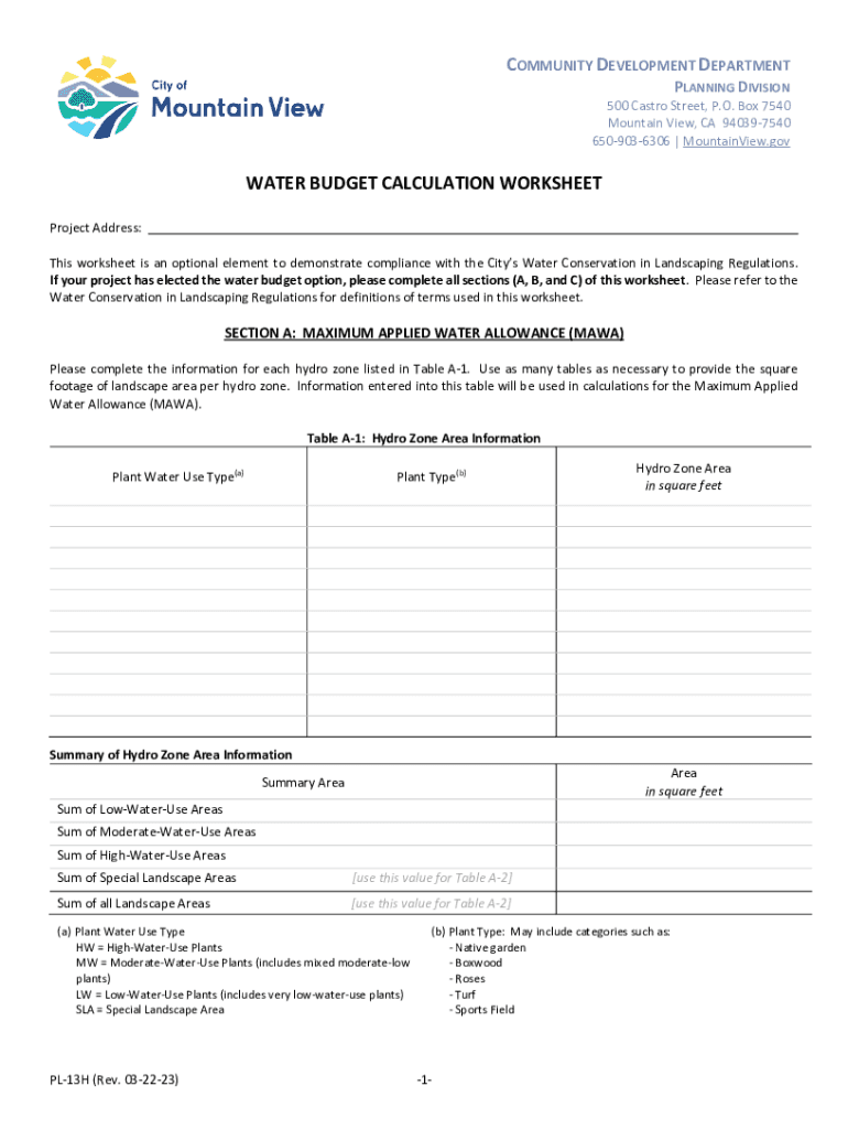 Public Works Department Public Services Division  Form