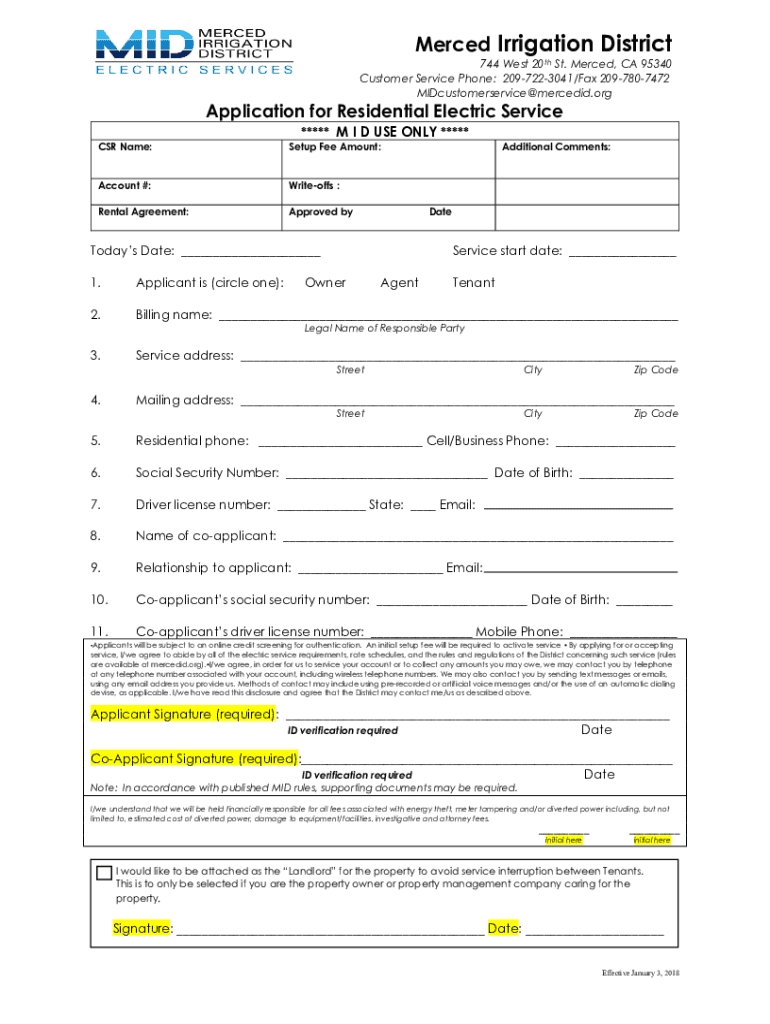 Merced Irrigation District&#039;s Petition for Reconsideration of  Form