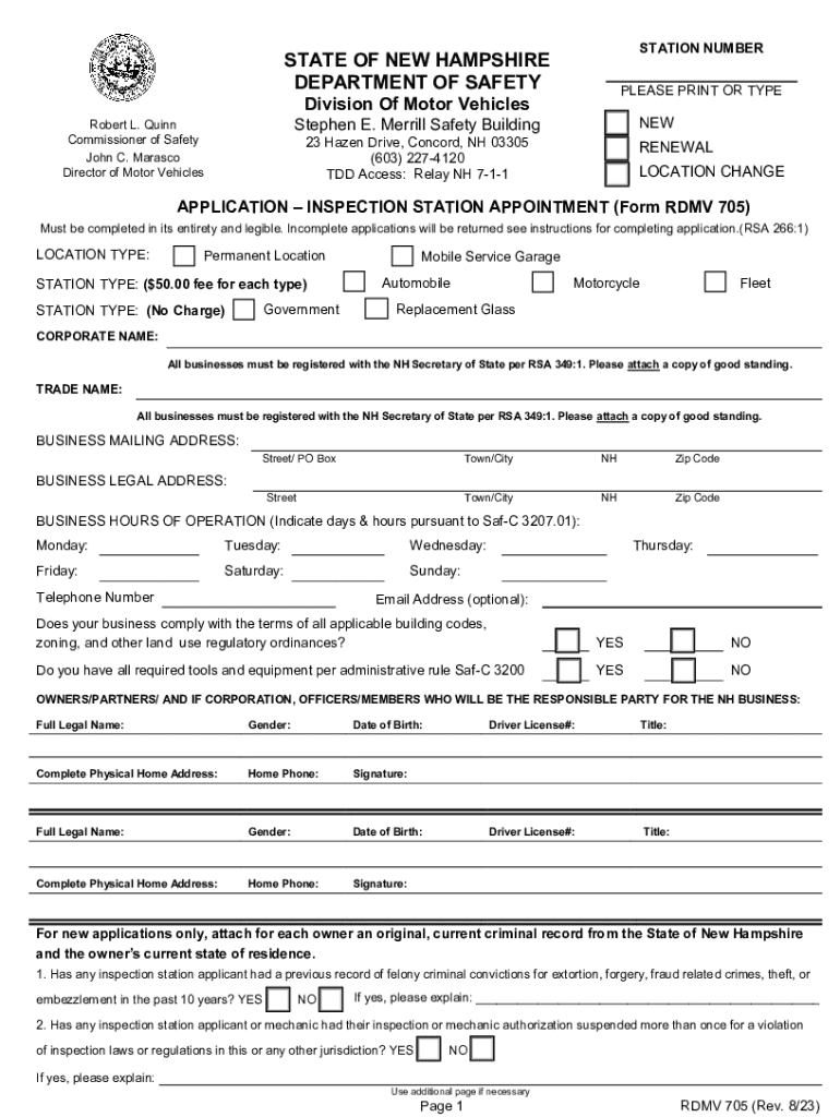 INSTRUCTIONS for COMPLETING APPLICATION for INSPEC  Form