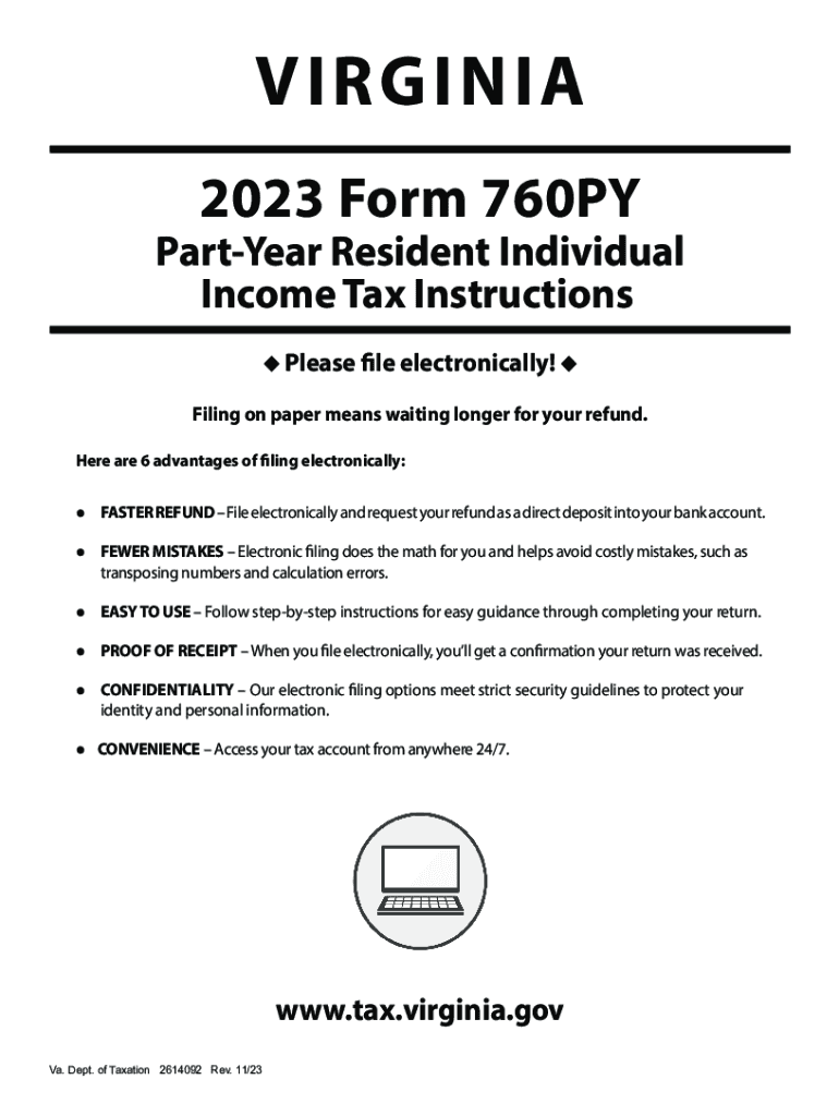  Draft Virginia Form 760PY, Part Year Resident Individual Income Tax Instructions Virginia Form 760PY, Part Year Resident Individ 2021