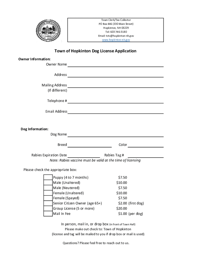 Certificates, Licenses &amp;amp; Fees  Form