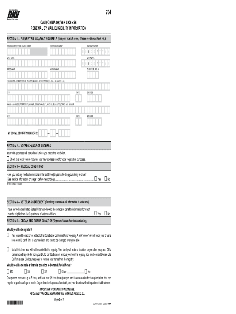  Ca Dmv License Renewal Form PDF Fill Out &amp;amp; Sign Online 2023-2024