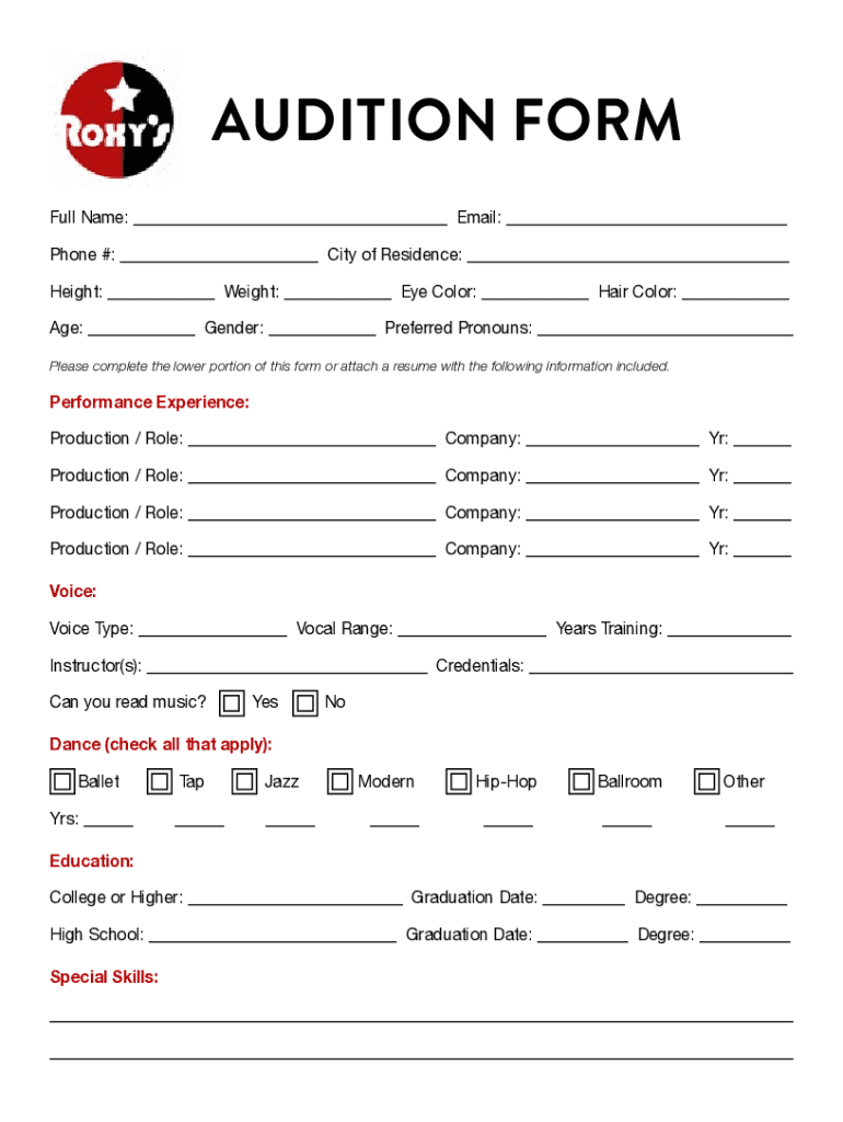 ModelActor Application Form