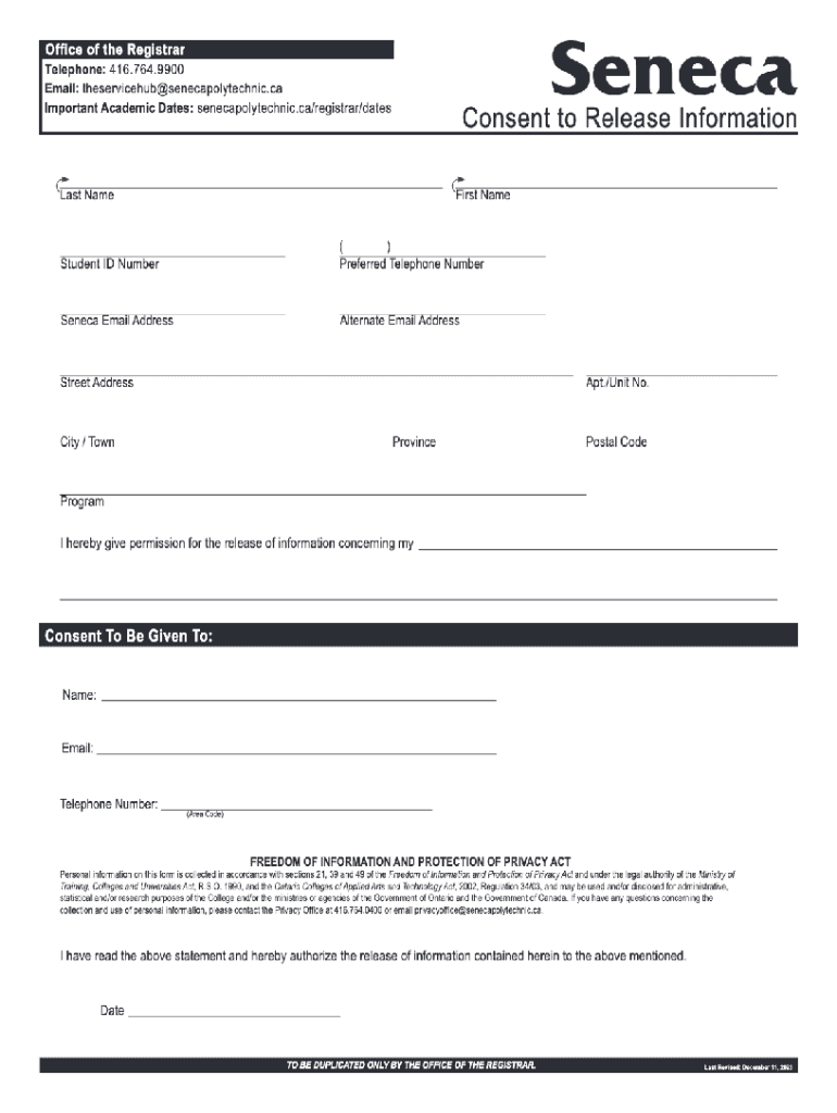 Office of the Registrar Fax Noonday 416 491 91 2023-2025