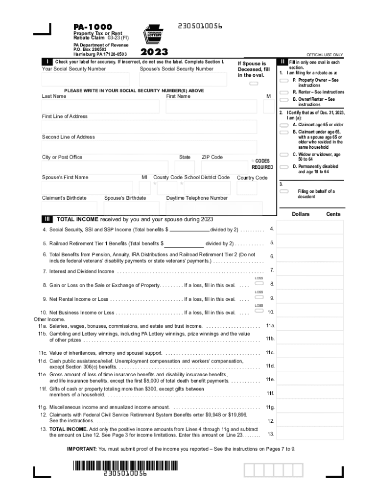  Property TaxRent Rebate Program Forms and Information 2023-2024