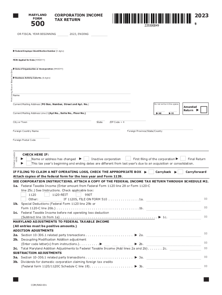  Business Income Tax Forms and Instructions 2023-2024