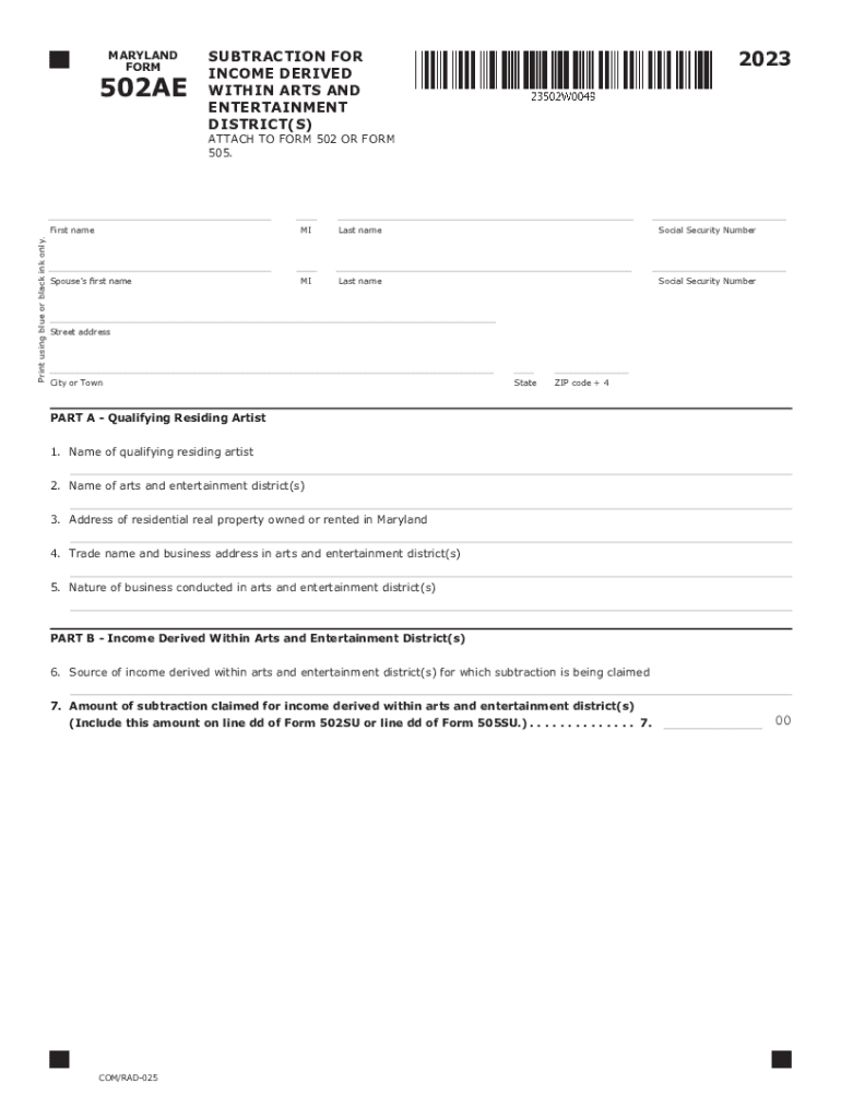  Income Tax Forms for Tax Year Maryland 2023-2024