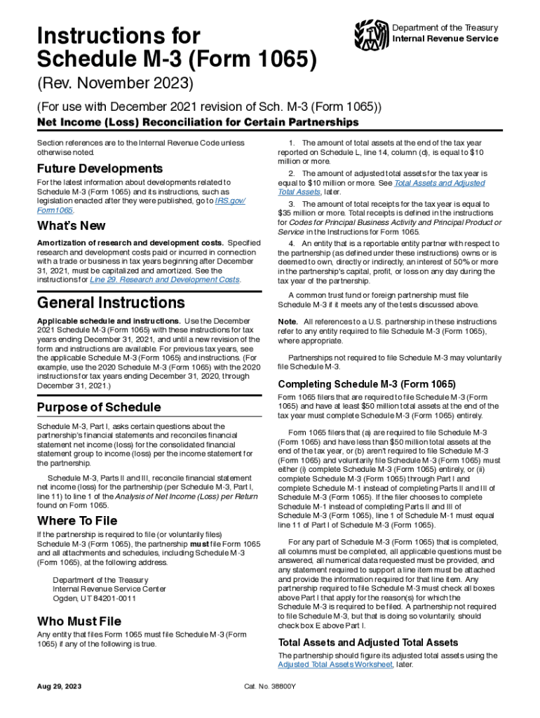  Understanding Schedule M 3 on IRS Form 1065 2023-2024