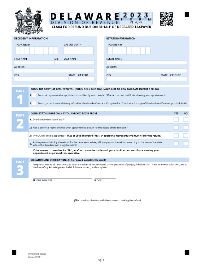  Statement of Person Claiming Refund Due a Deceased 2023-2024