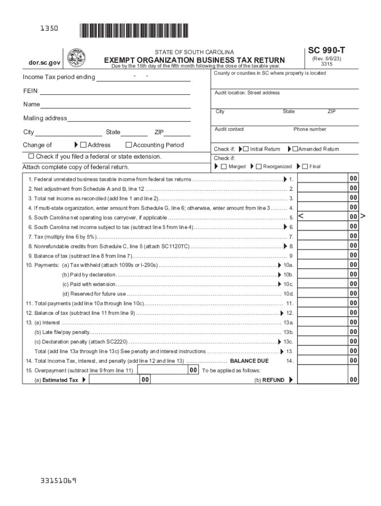  2 Business Income Tax SC Department of Revenue 2017