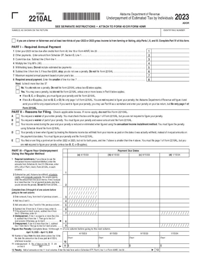  Instructions for Form 2210 2023-2024