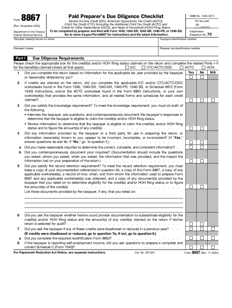  Form 8867 Guide 2023US Expat Tax Service 2023-2024