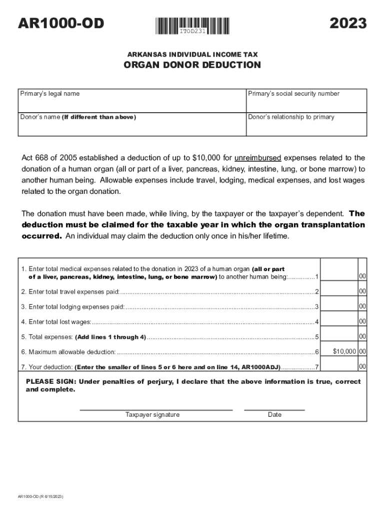  ORGAN DONOR DEDUCTION 2021