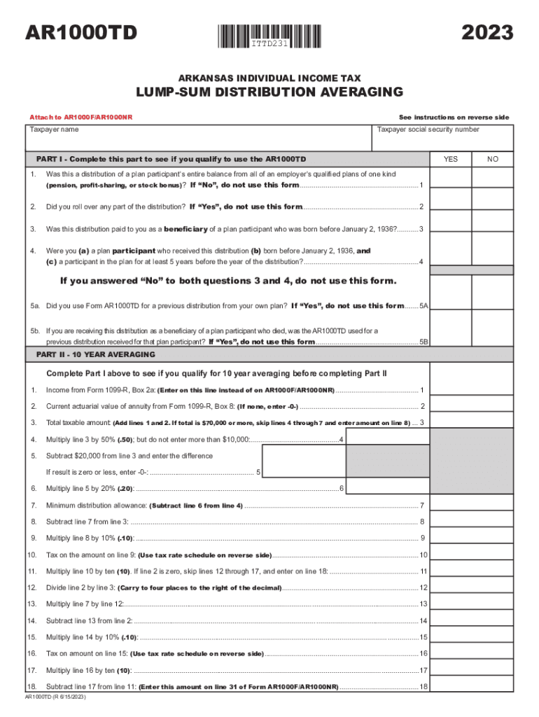  Arkansas State Tax Filing 2023-2024