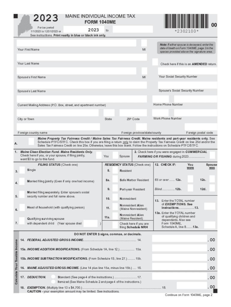  Form 1040ME 2023-2024