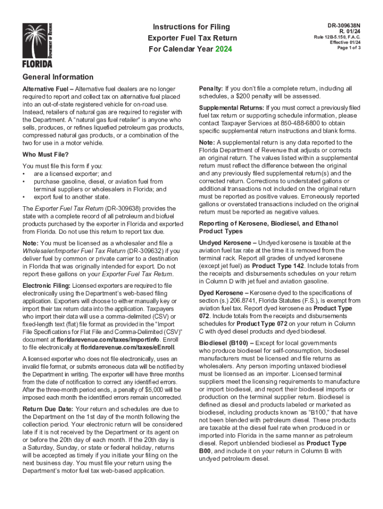  Instructions for Filing Exporter Fuel Tax Return for 2024
