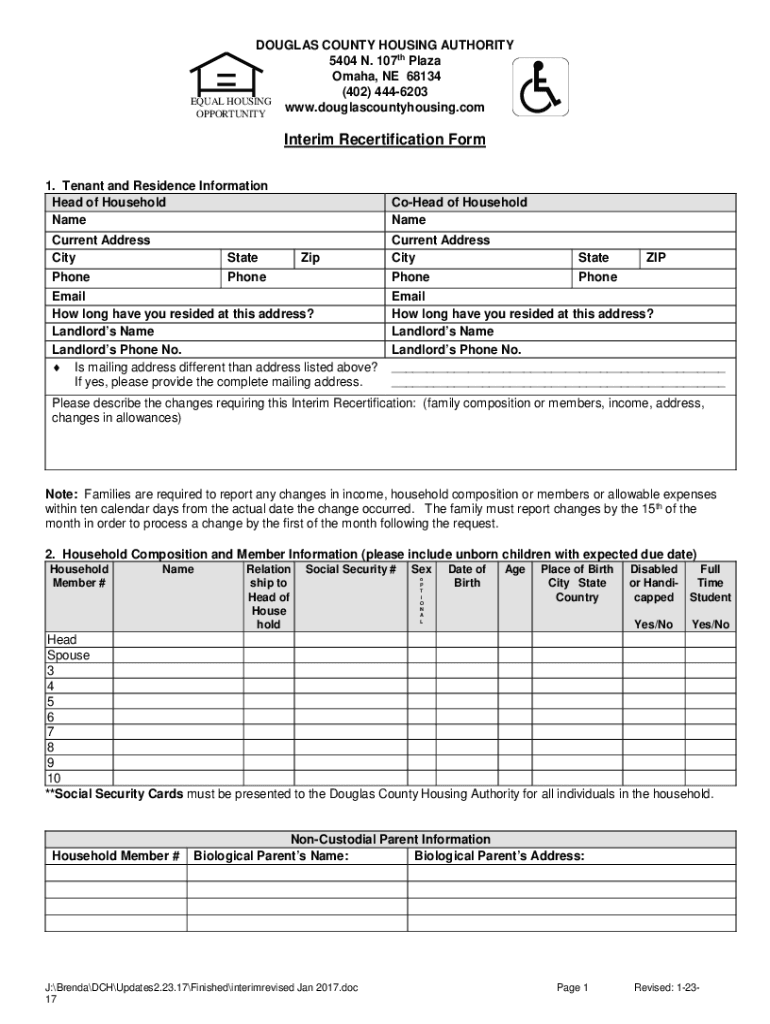  Interim Recertification Form 2017-2024