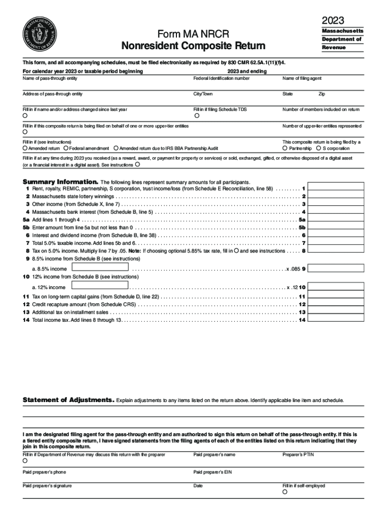  How Do I Generate a MA Form 1 NRPY for Nonresident 2023-2024