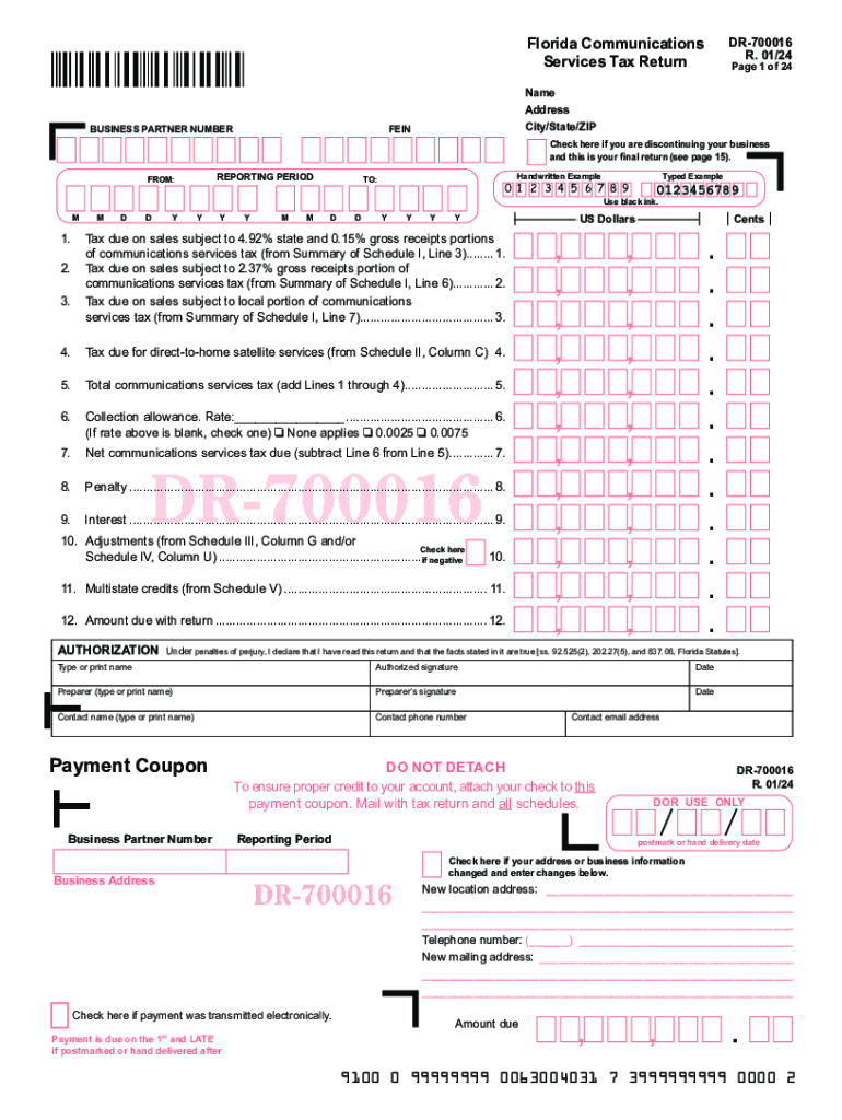  Dr700016 PDF Florida Department of Revenue 2024