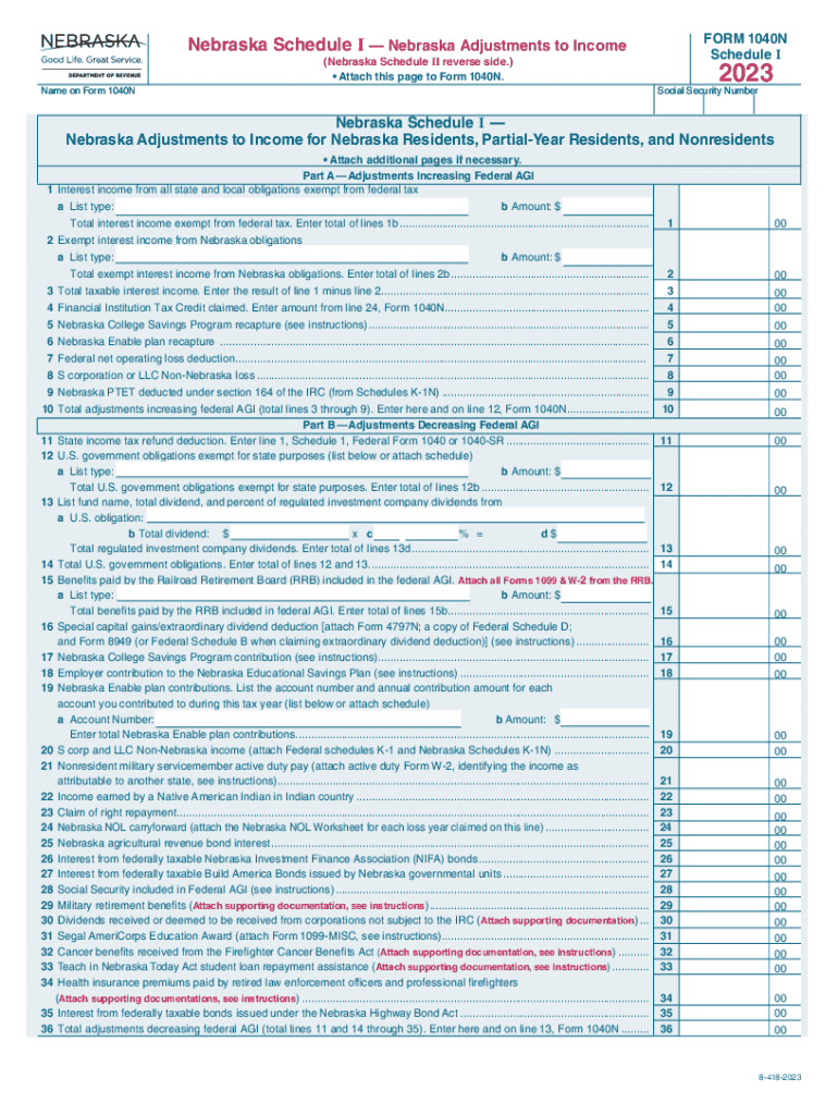  Nebraska Form 1040NFill Out and Use This PDF 2023-2024
