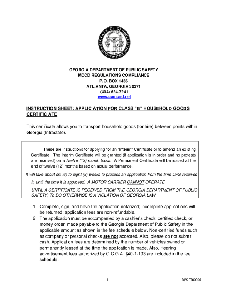  Motor Carrier Compliance DivisionGeorgia Department of 2020-2024