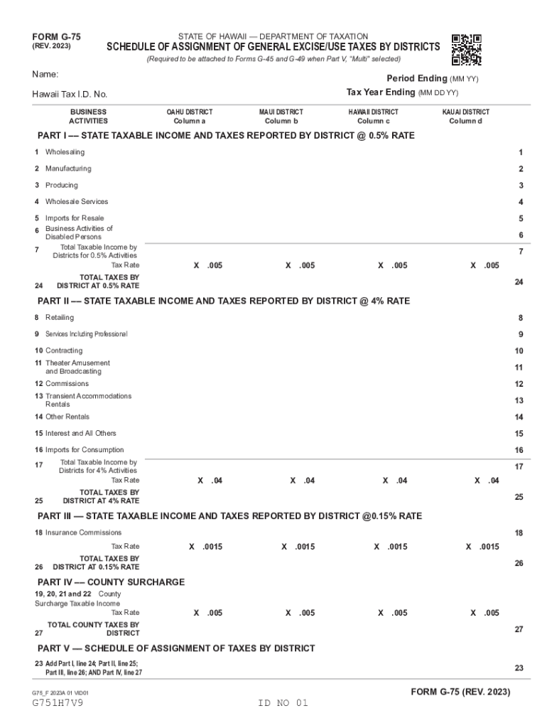  Schedule GE, Form G 45G 49, Rev , General ExciseUse Tax Schedule of Exemptions and Deductions 2023-2024