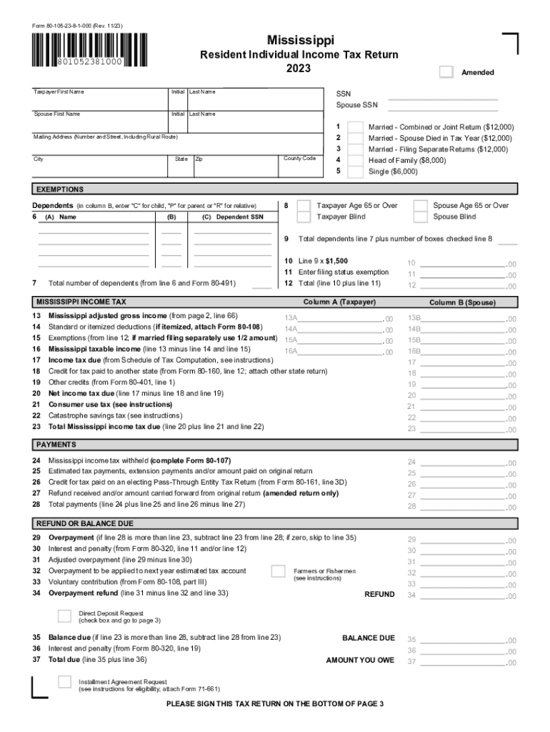  Form 80 105 23 8 1 000 Rev 2023-2024