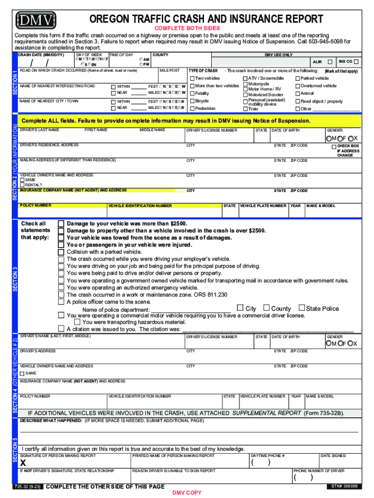  Oregon Accident Report Today Fill Out &amp;amp; Sign Online 2023-2024