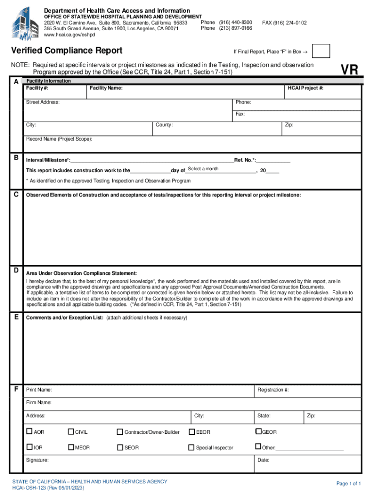 Scott Christman Department of Health Care Access and  Form