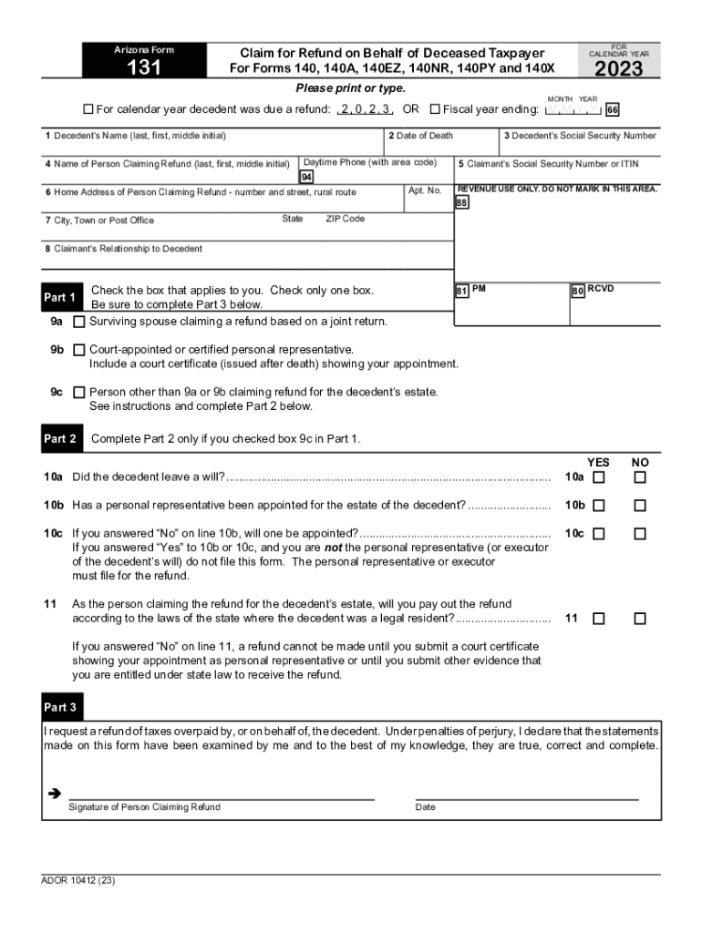  Arizona Individual Income Tax Forms 2022-2024