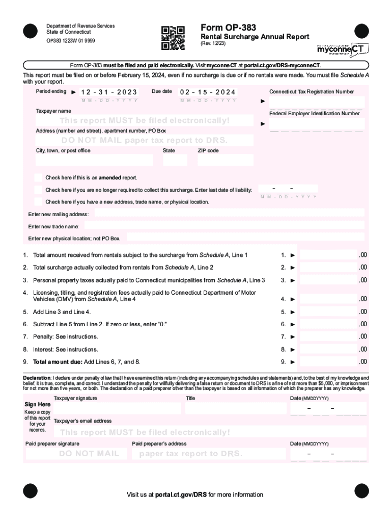  Rental Surcharge Tax Information 2023-2024