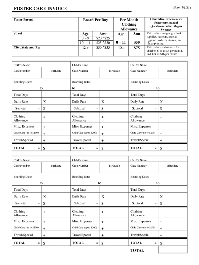 Foster Care Maintenance Payments Updated 061908  Form