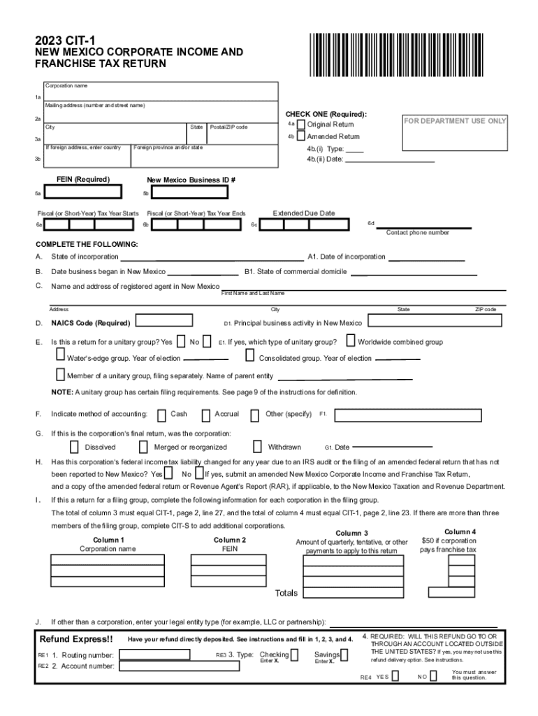  First Quarterly Estimated Payments for Corporate Income Tax 2023-2024