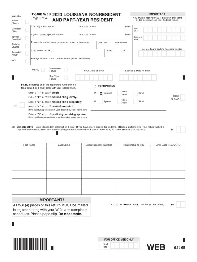  Filing StatusLine 5 Louisiana Department of Revenue 2023-2024