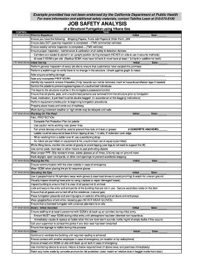 Weed Control Jsa Form Template