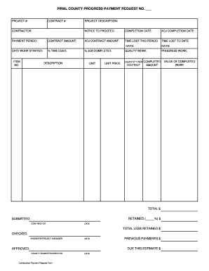 Construction Payment Request Form