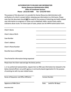 Hra Consent Form