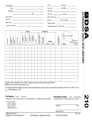 Get and Sign Ultrasonic Test Report 2011-2022 Form