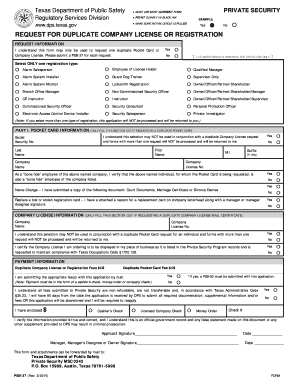 Psb 37 Request Duplicate License  Form