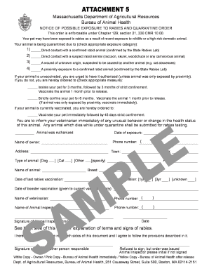 5a Notice of Possible Exposure to Rabies Mass Gov Mass  Form