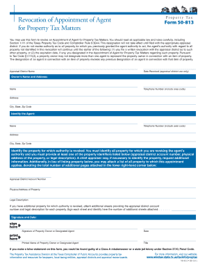 Appointment Agent Property Tax  Form