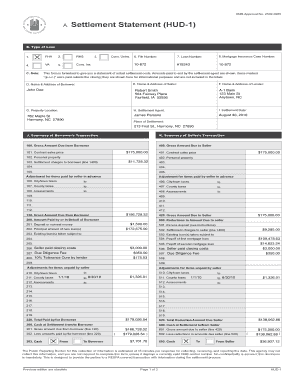 Hud Statement Example  Form