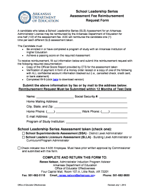 SLLASSA Reimbursement Form