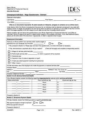 Ides Wage Questionnaire  Form