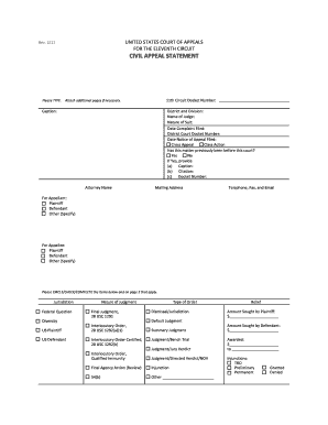  Civil Appeal Statement Rev 211 Eleventh Circuit Ca11 Uscourts 2011