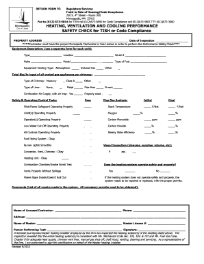  HVAC Safety Check Form PDF 2016